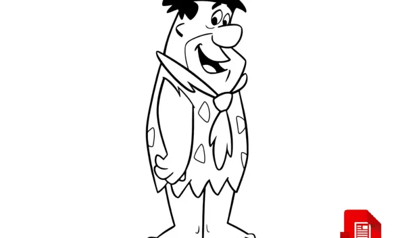 Fred Flintstone coloring page