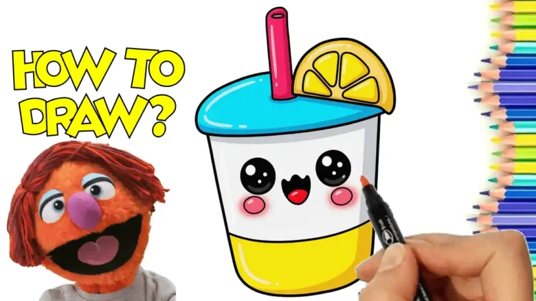 Cute Kawaii Lemonade drawing, easy drawing ideas
