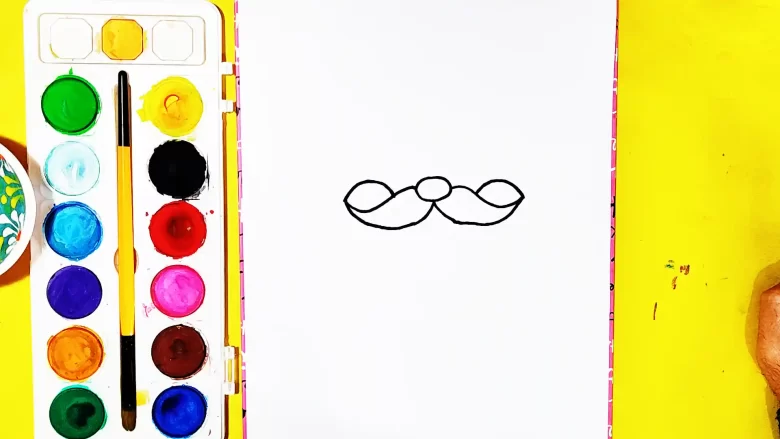 Draw the mustache