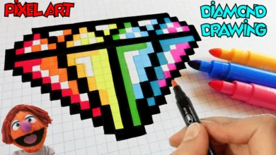 pixel art diamond