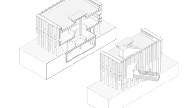 Tabancura School Library Pavilion perspektif